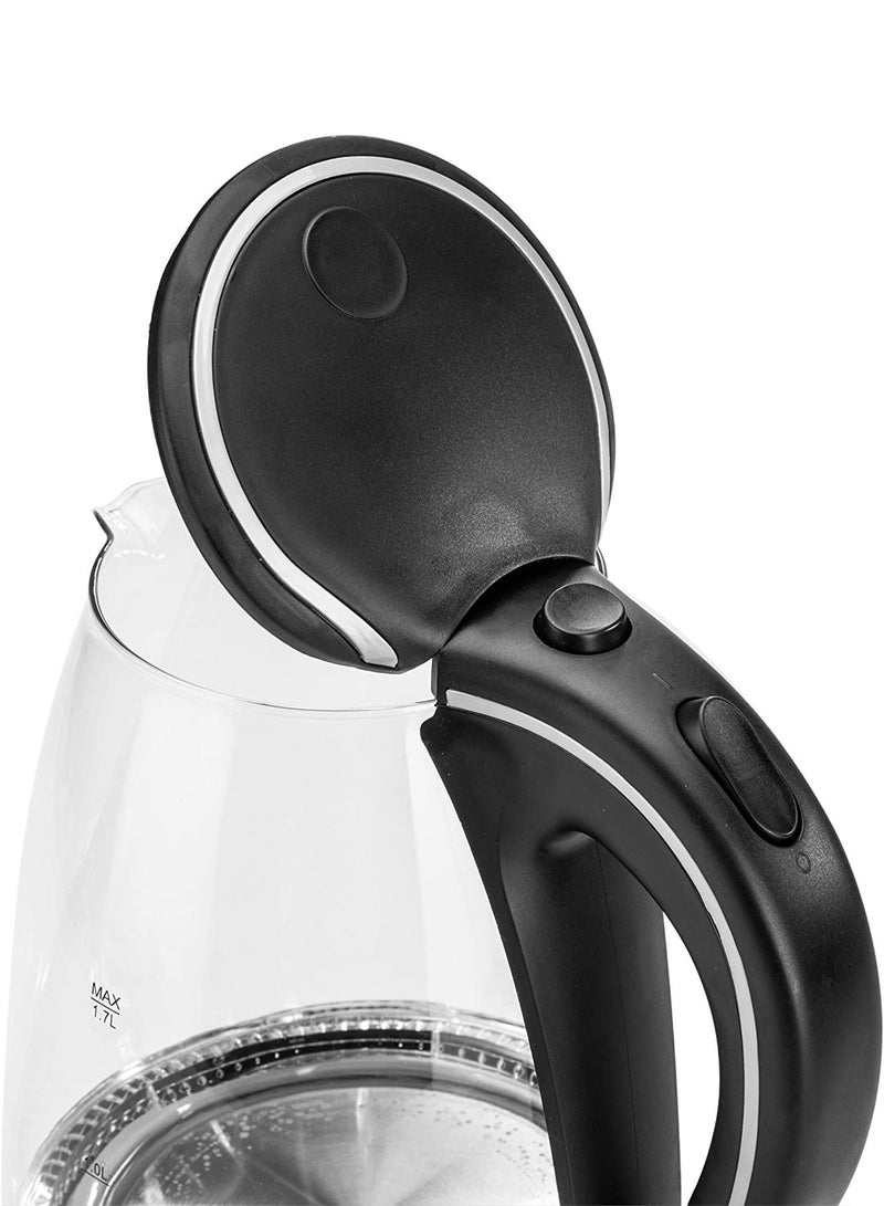 مايكروبلس غلاية زجاج كهربائية مع ضوء LED من الأسفل بسعة 1.7لتر بقدرة 2200واط - Image 5