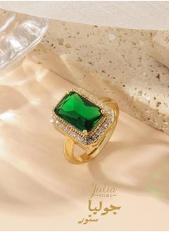 3CT 18K Gold Plated Engagement Rings for Women Solitaire Created Green Emerald Simple Wedding Band Promise Rings for Her Free Size By Julia Store - pzsku/ZE117137AB75CA9D8770CZ/45/_/1719185758/b81e218f-191f-45c6-af02-e3ea063304ab