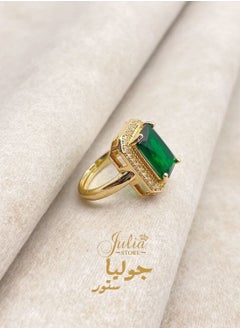 3CT 18K Gold Plated Engagement Rings for Women Solitaire Created Green Emerald Simple Wedding Band Promise Rings for Her Free Size By Julia Store - pzsku/ZE117137AB75CA9D8770CZ/45/_/1719185828/af6a2ebc-f060-4989-8bc5-92434c96551b