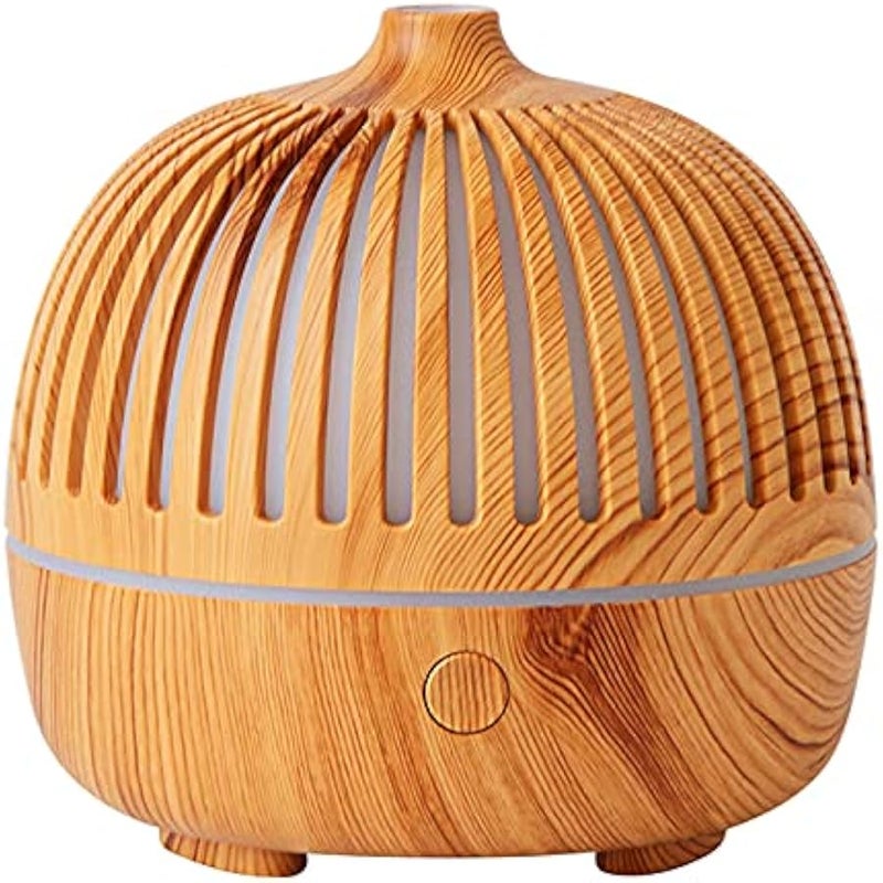 Essential Oil Diffusers, Aroma Diffsuer for Essential Oil Small Diffuser Humidifier 180ml Wood Grain Ultrasonic Cool Mist 7 Colorful Light Auto-Off USB Cord Aromatherapy Diffusers for Home Room Office - Image 1