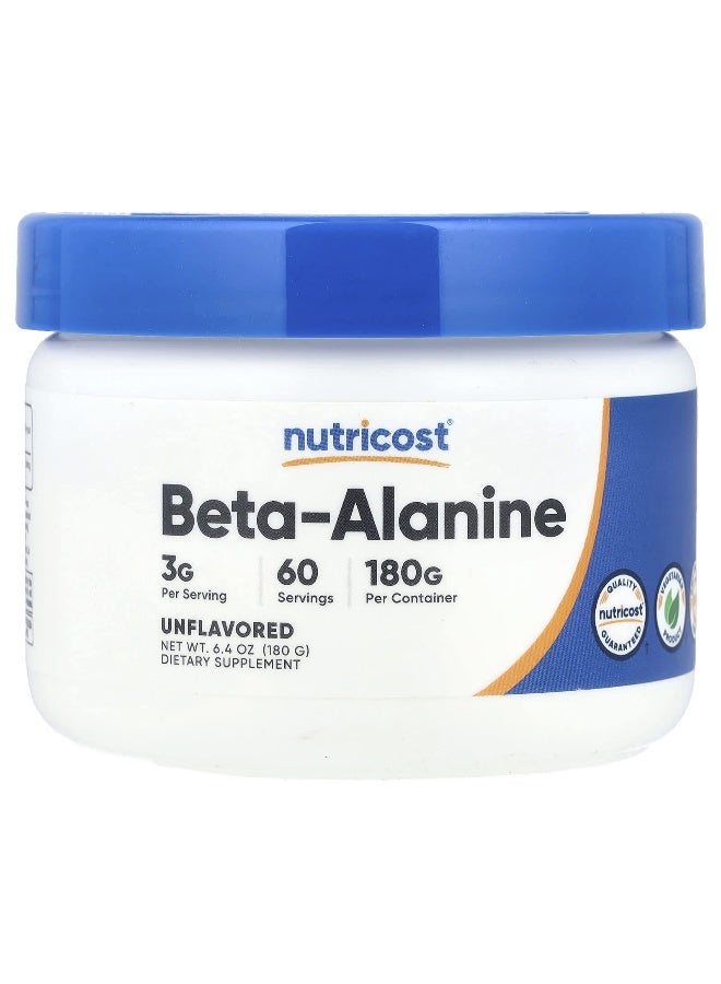 Nutricost, Beta-Alanine, Unflavored, 6.4 oz (180 g) - Image 1