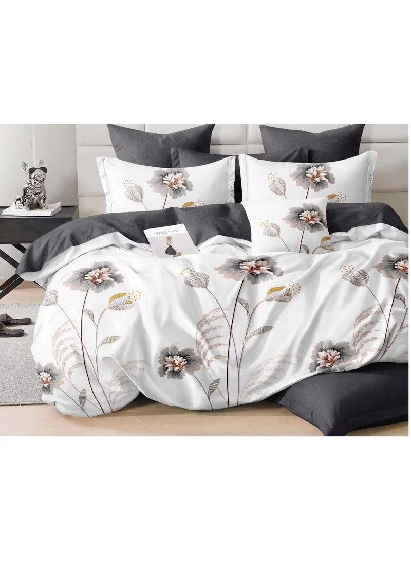 Generic DUOMA duvet cover set , king size ,6pcs set with duvet cover 220*240cm and fit sheet and 4pcs pillowcases  - Image 1