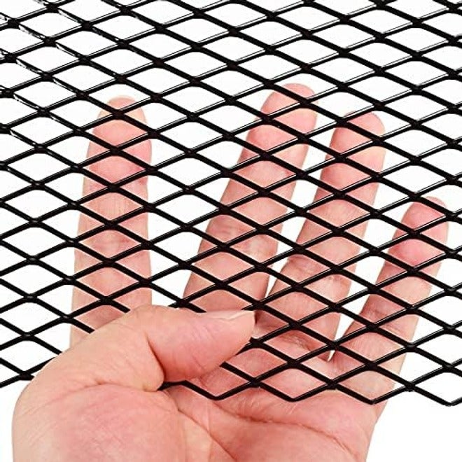AggAuto 40"x13" Car Grill Mesh - Black Aluminum Alloy Rhombic Hole Bumper Grille Insert, Universal Fit - Image 5