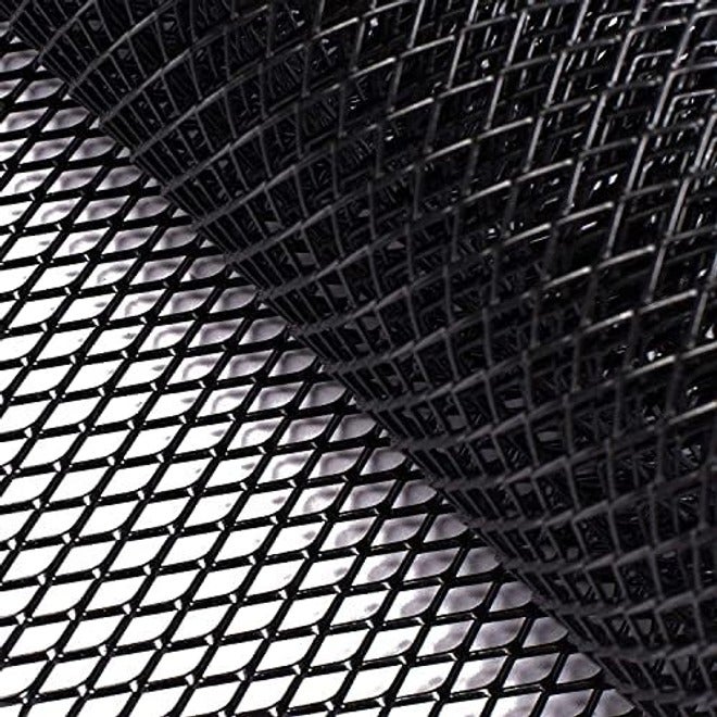 AggAuto 40"x13" Car Grill Mesh - Black Aluminum Alloy Rhombic Hole Bumper Grille Insert, Universal Fit - Image 4