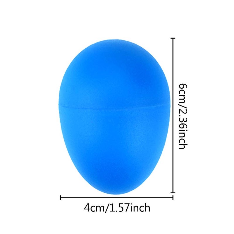 Augshy 40PCS Plastic Egg Shakers Percussion Musical Maracas Easter Eggs with a Storage Bag for Toys Music Learning DIY Painting(8 - Image 2