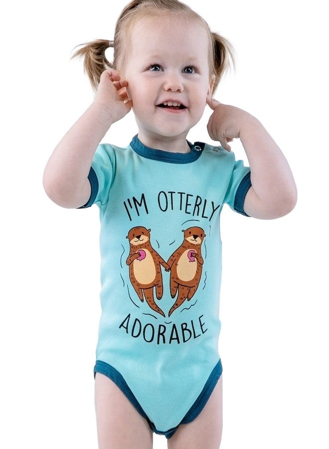 Lazy One Cute Unisex Baby Bodysuit, Cute Animal Designs, 6-18 Months, Otterly Adorable (6 Month) - Image 3