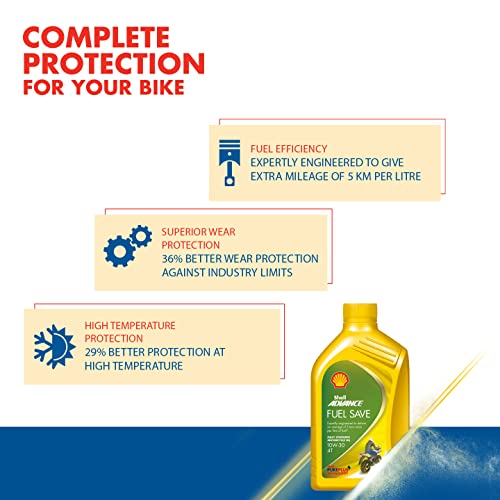 Shell Advance 4T Fuel Save 10W-30 (SN/MA2) Fully Synthetic Engine Oil for daily riders - Image 3
