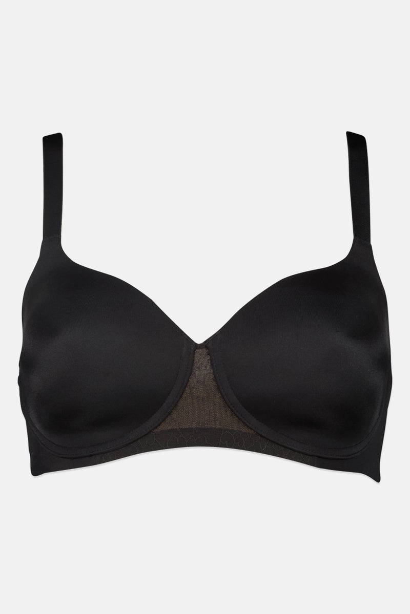 TRIUMPH حمالة صدر نسائية سادة مبطنة قليلاً، سوداء - Image 2