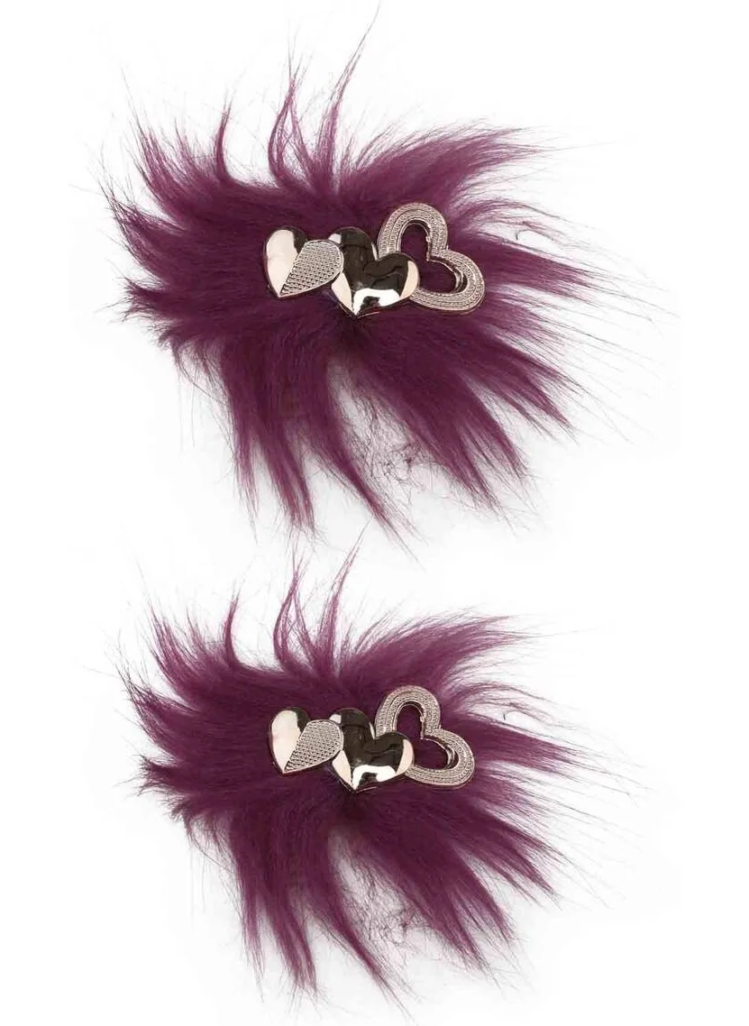 ناكو New Sm Furry Booties Ornament Model 40 Fuchsia