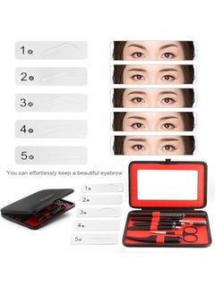 HOOKOR Eyebrow Trimmer Kit Portable Eyebrow Kit Eyebrow Grooming Set of 7 for Women & Men with Eyebrow Razor, Eyebrow Brush and Comb, Eyebrow Pencil, Eyebrow Scissors Eyebrow Tweezer Kit  - Image 2