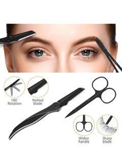 HOOKOR Eyebrow Trimmer Kit Portable Eyebrow Kit Eyebrow Grooming Set of 7 for Women & Men with Eyebrow Razor, Eyebrow Brush and Comb, Eyebrow Pencil, Eyebrow Scissors Eyebrow Tweezer Kit  - Image 5