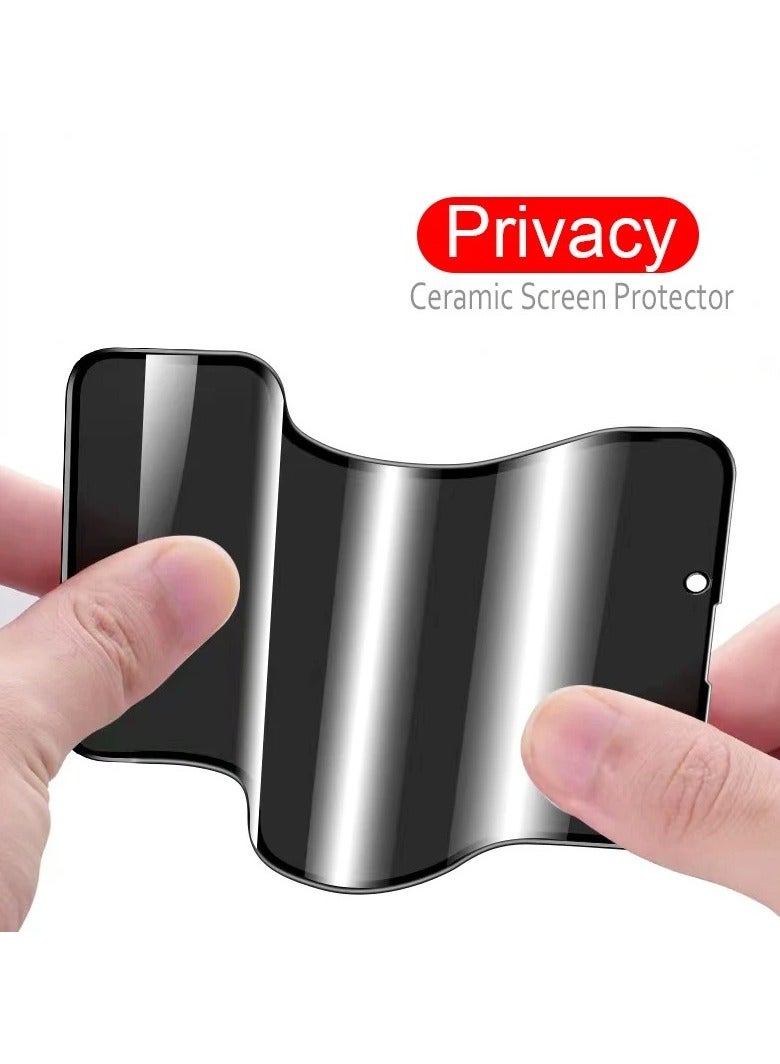 Ceramic Film For iPhone 16 Pro Max Privacy Screen Protector Surface Ceramic film matte Anti Spy (NOT Tempered Glass) for iPhone 16 Pro Max Black - Image 4