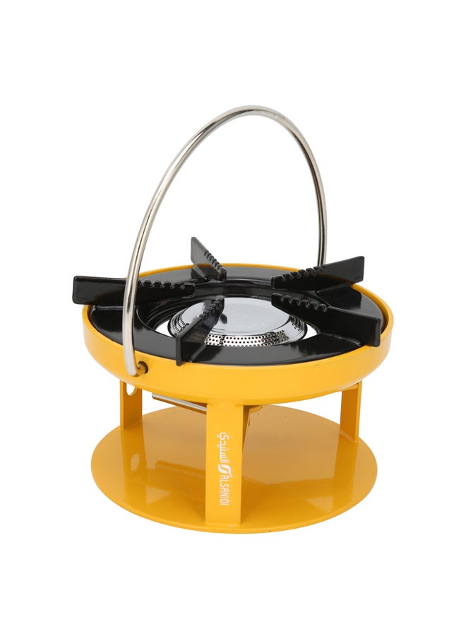 AL SANIDI Surhead indian Gas Stove for camping, Small gas stove, Yellow, 18.5 Cm  - Image 1