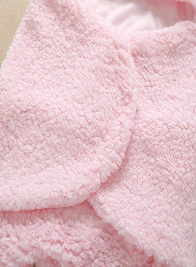 First Trend 3 in1 Ultra Soft Blanket Cum Swaddle & Safety Wrap (Pink) - Image 4