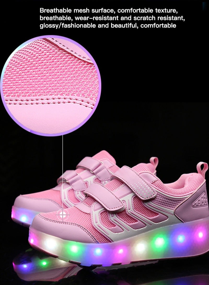 Generic Kids Roller Shoes Boy Girl Sneakers With Wheels Become Sport Sneaker With Led For Birthday Children Show Gift  - Image 2