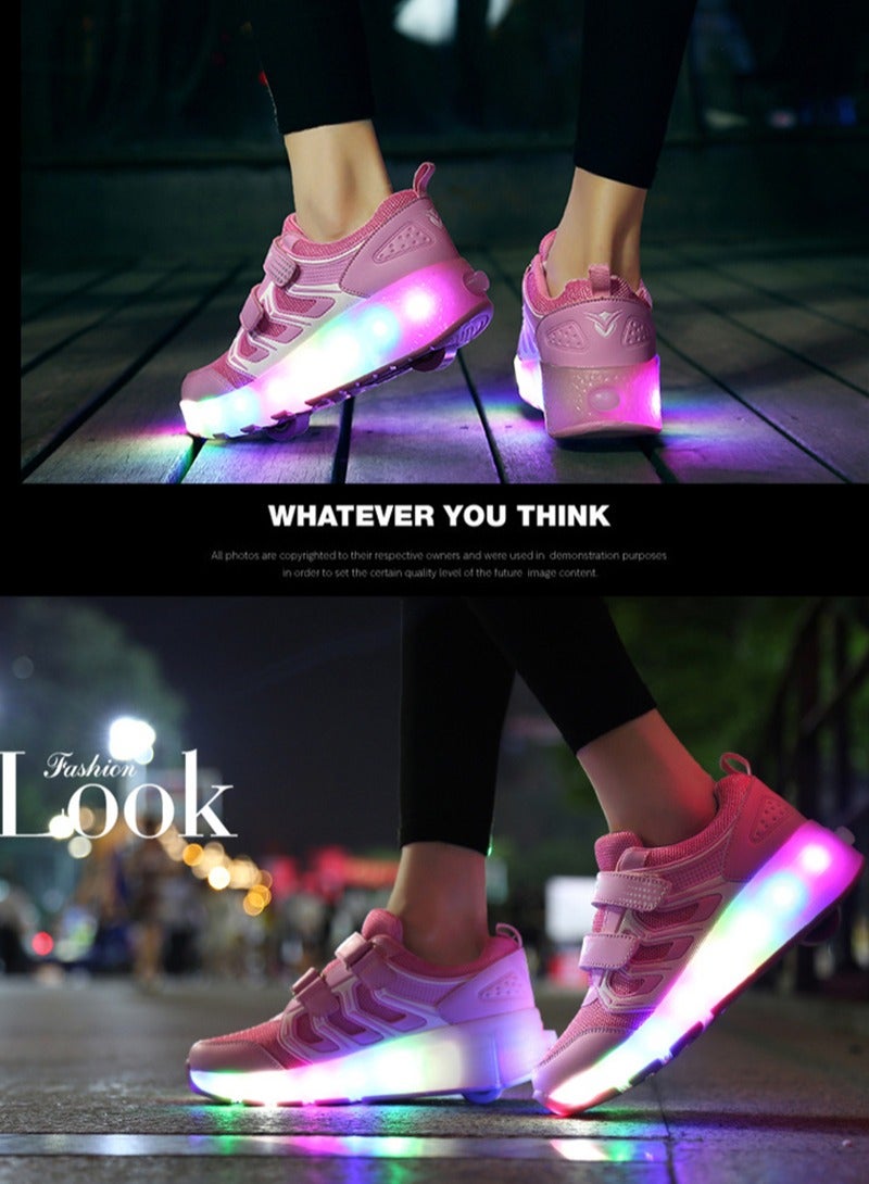 Generic Kids Roller Shoes Boy Girl Sneakers With Wheels Become Sport Sneaker With Led For Birthday Children Show Gift  - Image 3