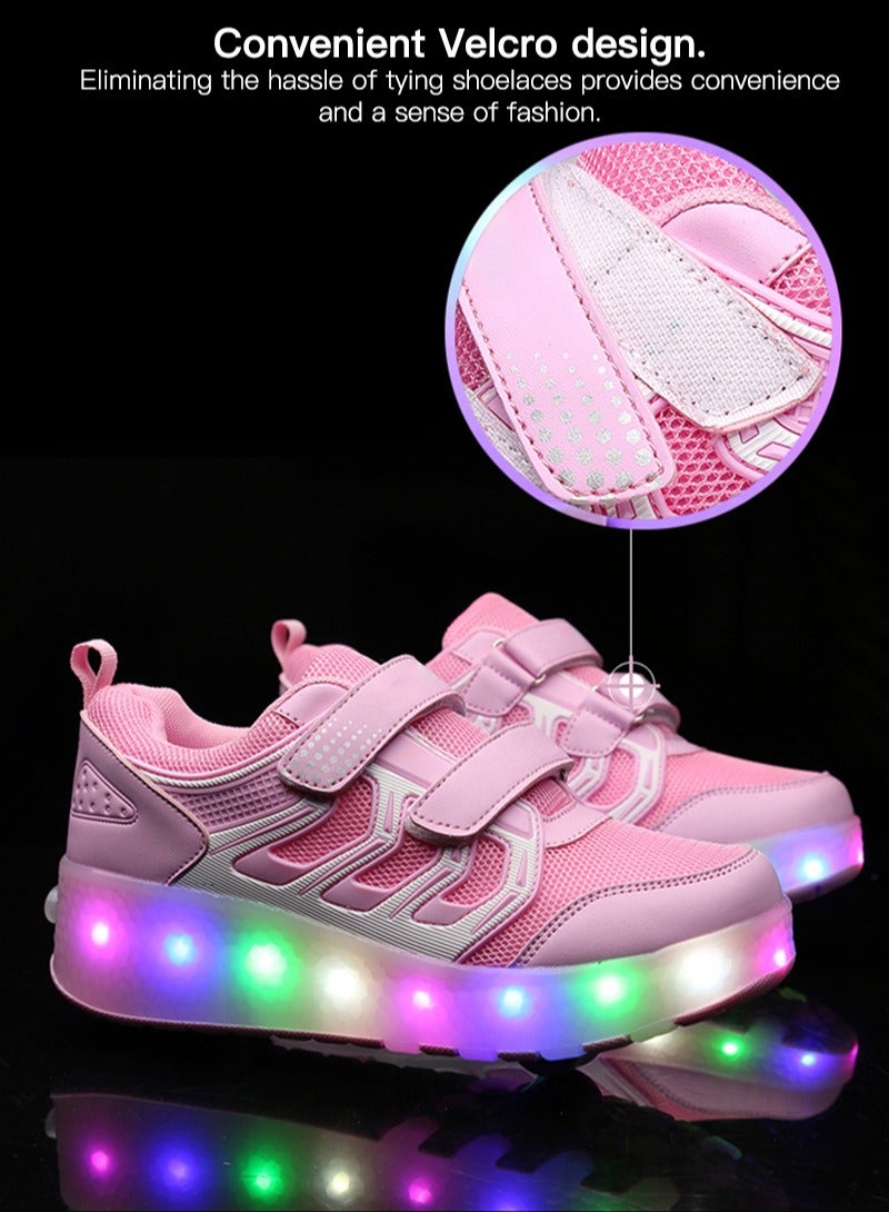 Generic Kids Roller Shoes Boy Girl Sneakers With Wheels Become Sport Sneaker With Led For Birthday Children Show Gift  - Image 5