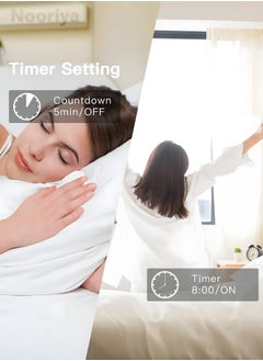 Nooriya WiFi Smart Wall Light Switch, No Neutral Wire Required, No Hub Required, Compatible with Alexa and Home, APP Remote Control, Timing Function, Voice Control (Black 2 Gang)  - Image 4
