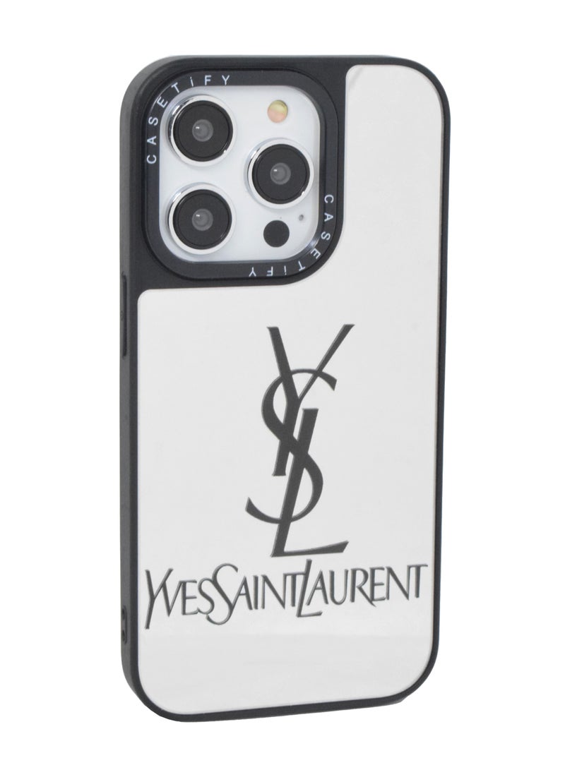 Casetify iPhone 14 Pro Cover Luxury Plating Embossed Hard Phone Case Tempered Glass Back Cover - Image 1