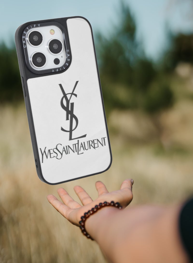 Casetify iPhone 14 Pro Cover Luxury Plating Embossed Hard Phone Case Tempered Glass Back Cover - Image 3