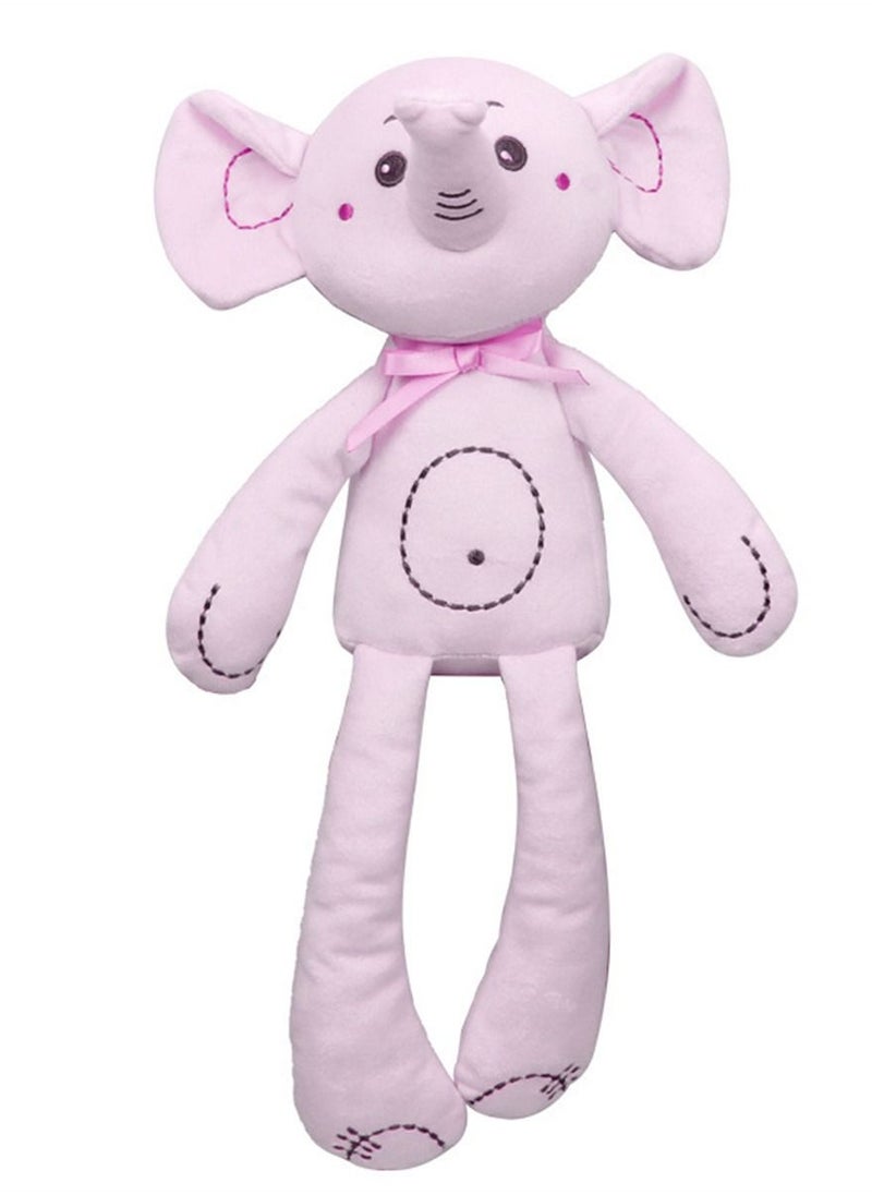 Loquat Long-legged Elephant Plush Soothing Baby Toy 20*38cm Pink  - Image 1