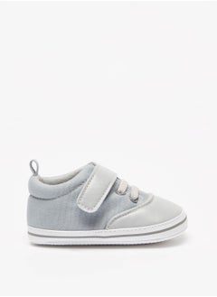 Boys Textured Booties with Hook and Loop Closure