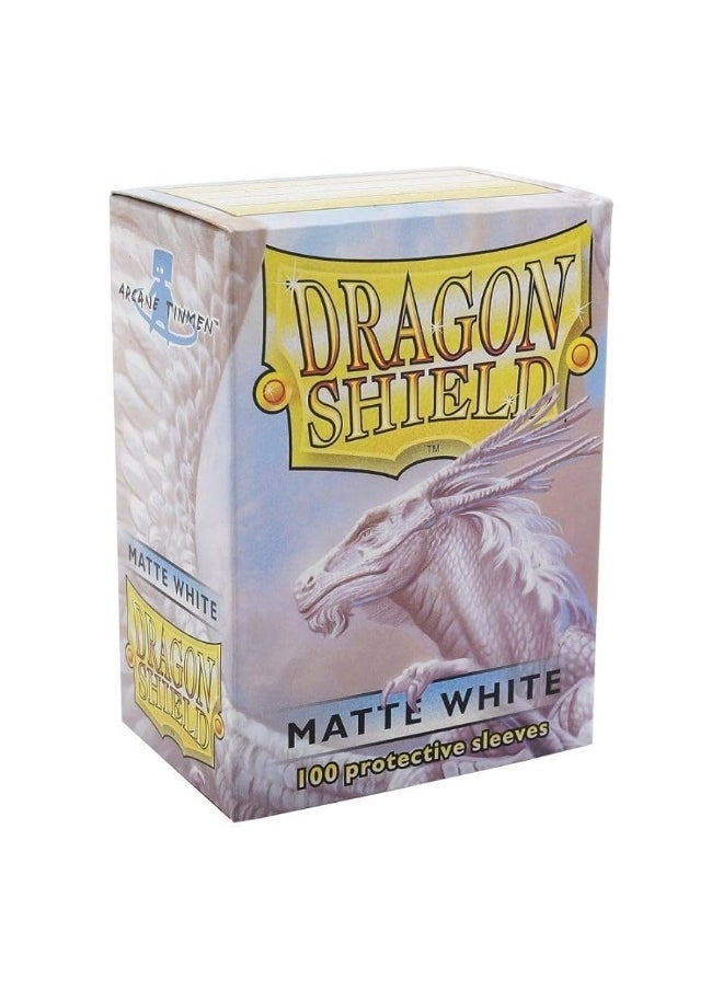 Pegasus Spiele - Dragon Shield Matte White 100 Protective Sleeves - Image 1