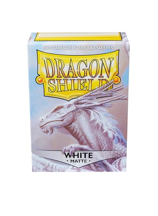 Pegasus Spiele - Dragon Shield Matte White 100 Protective Sleeves - Image 1