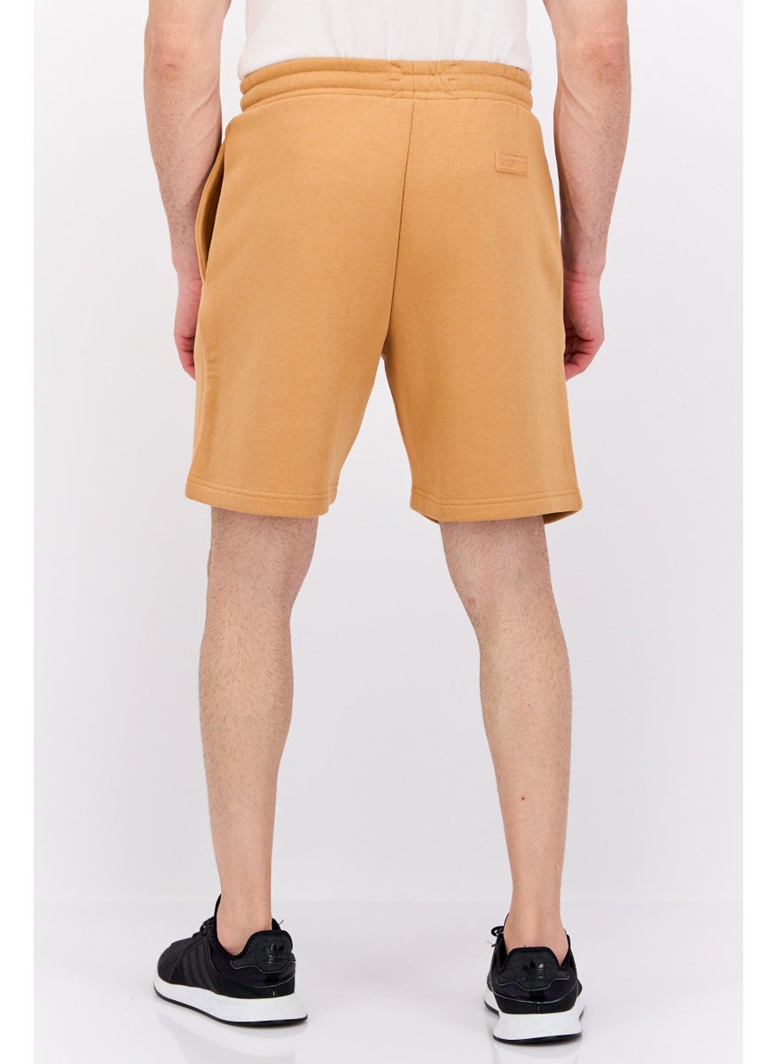 Blank Essentials - Men Brand Logo Basic Short, Camel - Image 1