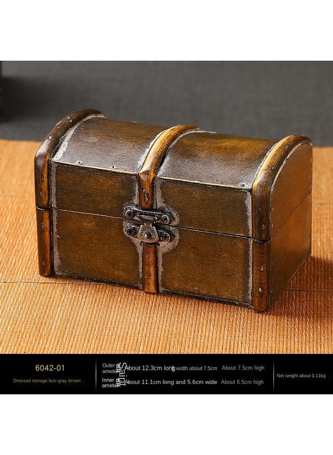 Bluejw European Antique Storage Box Jewelry Jewelry Storage Box Secret Room Escape Shooting Props Box Retro Old Small Box - Image 1