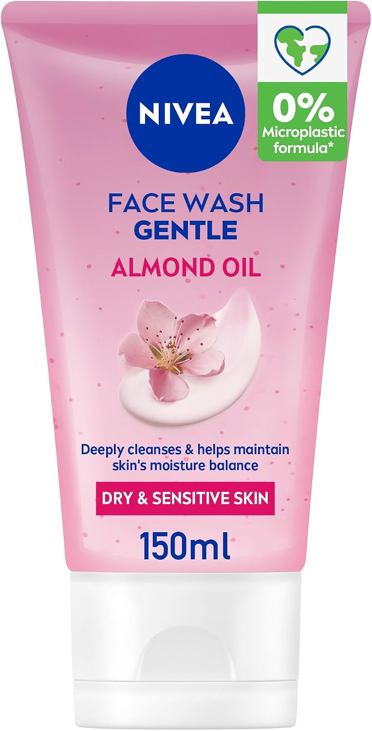 NIVEA Face Wash Cleanser, Gentle Cleansing, Dry Skin, 150ml - Image 1
