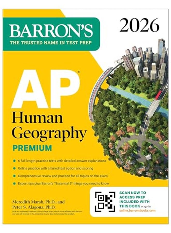 AP Human Geography Premium, 2026: Prep Book with 6 Practice Tests+ Comprehensive Review + Online Pra
