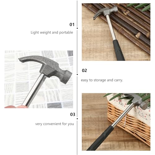 Garneck 5PCS Mini Claw Hammer Rubber Handle Household Carpet Wall Nail Remover With Non-Slip Shock Absorber For Home - Image 3