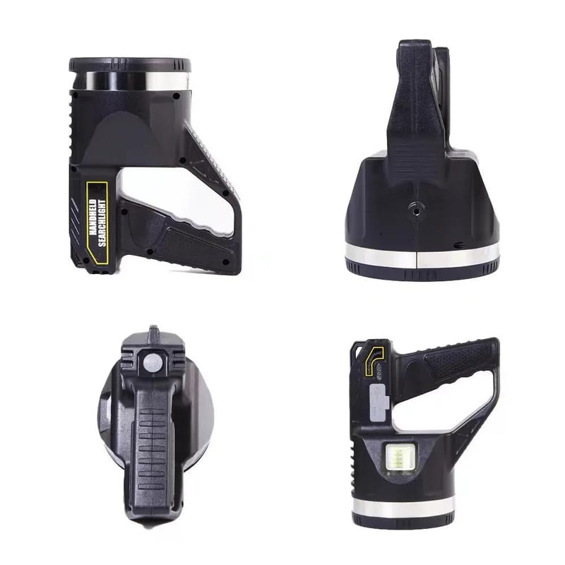 BLURISM Spotlight 900000 Lumen Rechargeable Spotlight Flashlight with Tripod 4 Modes IPX6 Waterproof Led Spot Lights Outdoor Handheld Super Bright Solar Searchlight for Hunting Marine Camping - Image 4