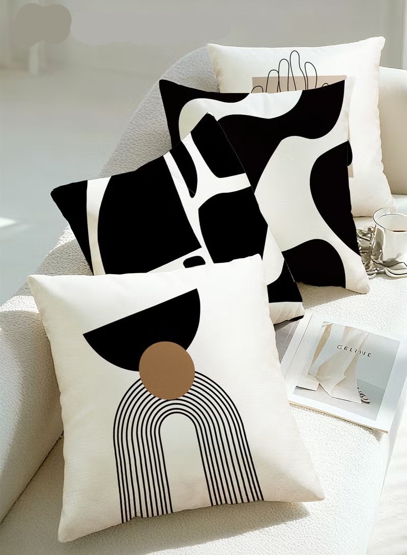 Beauenty Pillow Covers Set of 4, Throw Pillow Cover, Modern style Cushion Covers 45cm x 45cm,For Living Room Sofa Couch Bed Pillowcases 18x18 inches（Double sided pattern） - Image 3