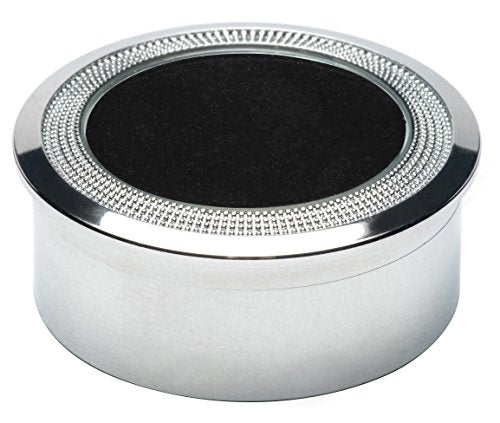 Giftop Small Loose Diamond or Gemstone Display Box Case Holder Show Container Metal (Silver- 1.5x0.6) - Image 1