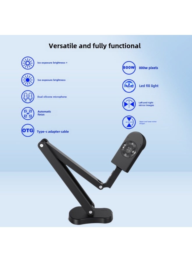 Hd 4K Computer Live Broadcast Camera Auto Focus USB Online Class Teaching Calligraphy With Microphone Photography Video Equipment-Color:KB-700S Upgraded Automatic FocuS Remote Control Camera 12.0million PixelS (with Remote Control + Adapter Cable Included) - Image 5