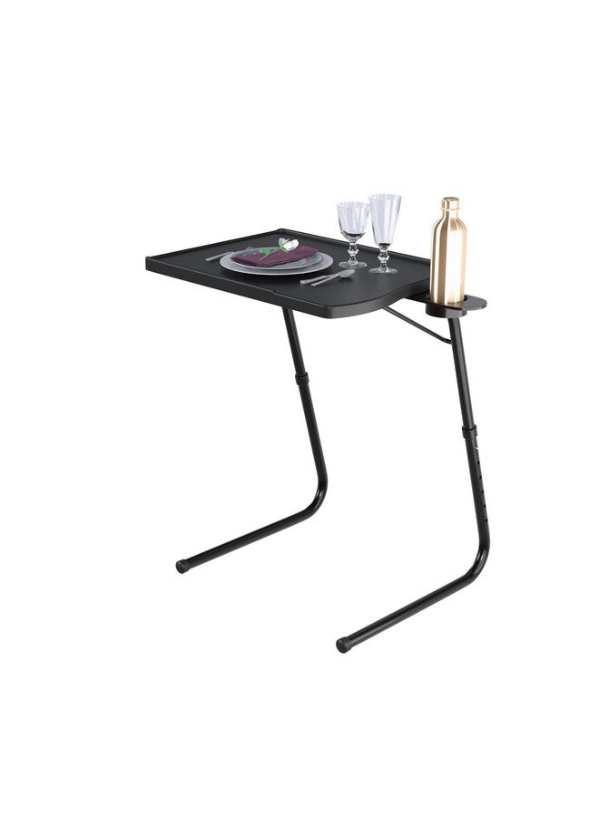 TABLE MAGIC - Pro Extended Work Space Laptop Table Mat Finish Laptop Table Multipurpose Height Adjustable Work Study Tv Tray Table Lap Desk (Smart, Black), Polypropylene - Image 5