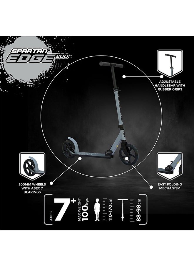 Spartan - Spartan Edge 200mm Folding Scooter Gray - Image 1