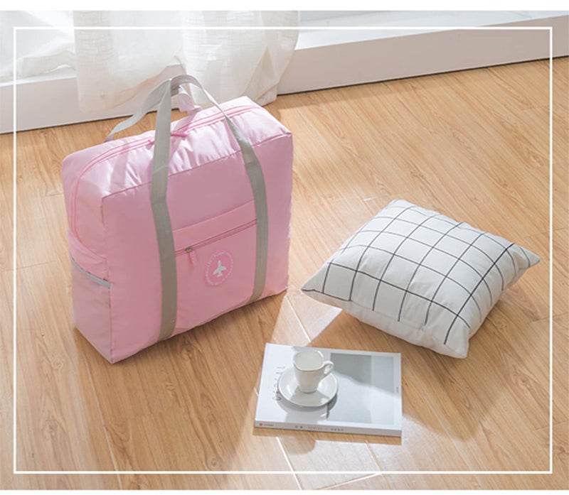 Handcuffs Travel Duffel Bag | Foldable | Lightweight | Waterproof | Luggage | Airplane | Carry-on | Flight Bags | Travelling | Holiday | Outing | Sports | Weekend | Gifts (Pink) - Image 4