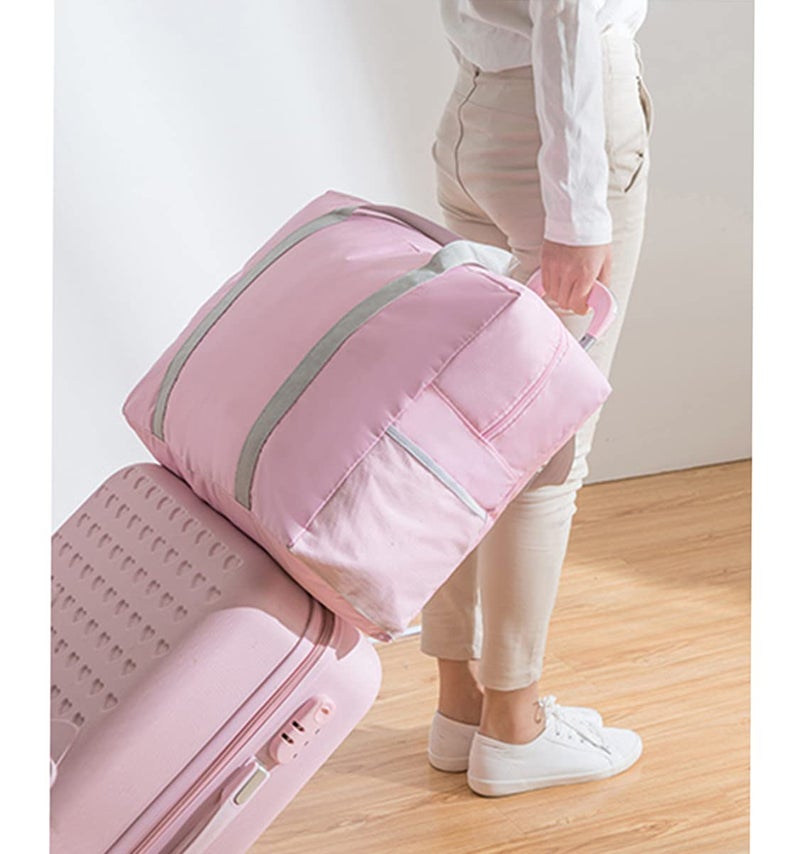 Handcuffs Travel Duffel Bag | Foldable | Lightweight | Waterproof | Luggage | Airplane | Carry-on | Flight Bags | Travelling | Holiday | Outing | Sports | Weekend | Gifts (Pink) - Image 5