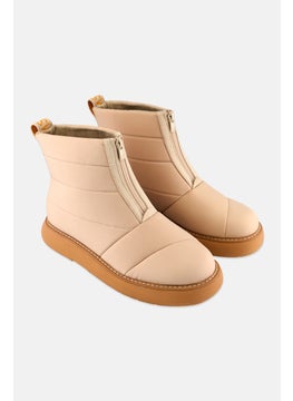 TOMS Women Alpargata Mallow Puffer Zipper Closure Ankle Boots, Beige  - Image 1