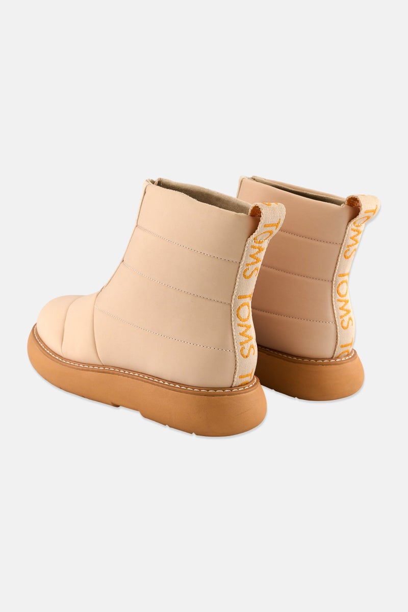 TOMS أحذية كاحل نسائية من ألبارغاتا مالو بوفير بسحاب، بيج - Image 2