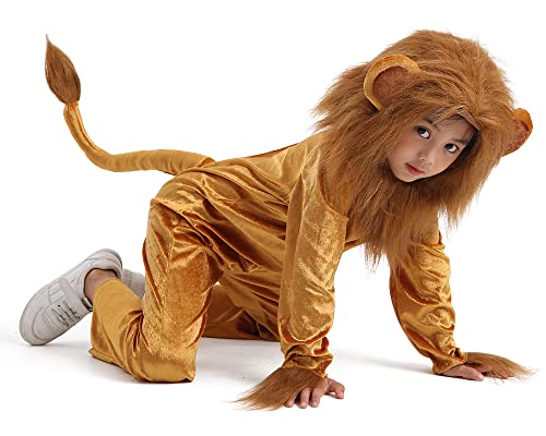 Seasons Cuddly Lion Halloween Costume Animal Costume Onesie for Kids (8-10) - Image 3