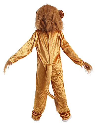 Seasons Cuddly Lion Halloween Costume Animal Costume Onesie for Kids (8-10) - Image 4
