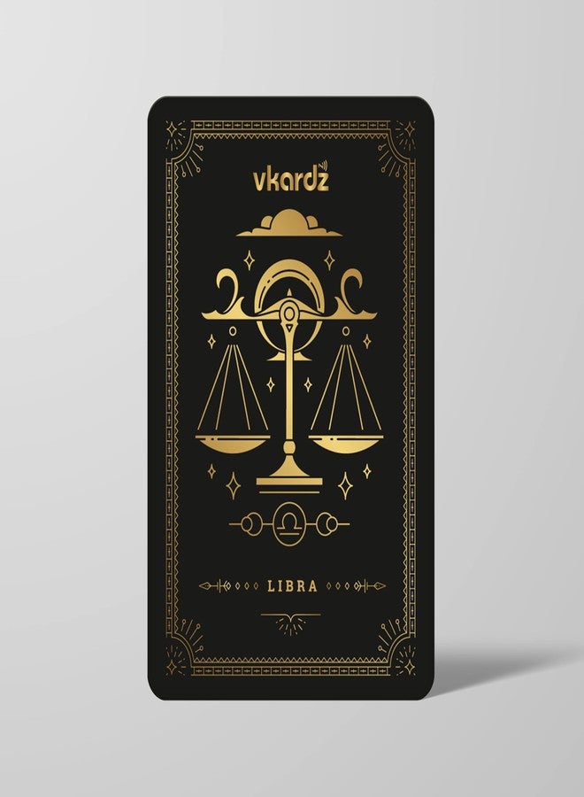 vkardz Zodiac Libra NFC Digital Business Card with QR Code, PVC Smart Contactless Visiting Card, Astrology Theme Contact Sharing Card for Professionals, Entrepreneurs & Networking - Image 2