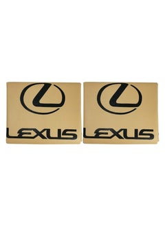 LEXUS Soft And Comfortable Car Seat Dust Dirt Protection Cover, Extra Protection For Your Seat,  Universal Car Seat Cover, 2 Pcs, Beige  - Image 2