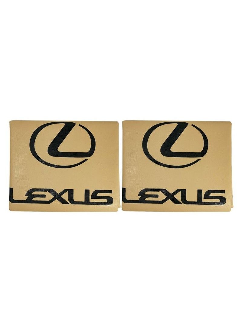 LEXUS Soft And Comfortable Car Seat Dust Dirt Protection Cover, Extra Protection For Your Seat,  Universal Car Seat Cover, 2 Pcs, Beige  - Image 2