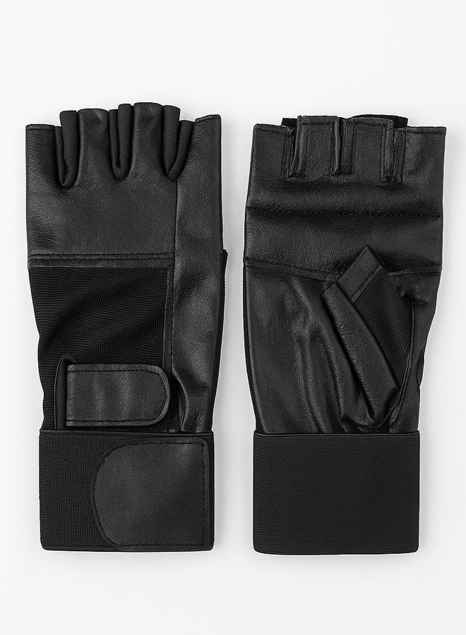 قفازات رياضية من نيكستاج للرجال والنساء | قفازات رياضية بمقاس واحد مع دعم للمعصم | قفازات بدون أصابع لرفع الأثقال، والكروسفت، وركوب الدراجات، والتدريب، واللياقة البدنية، والتمارين الرياضية، وتمارين السحب لأعلى - Image 2