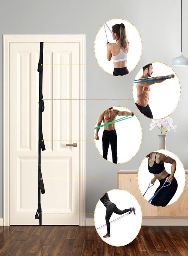 Door Anchor Strap for Resistance Bands, Door Resistance Bands for Workouts, Strength Training, Portable Door Gym Attachment for Home Fitness, Multi Point Anchor Workout Equipment - Image 3